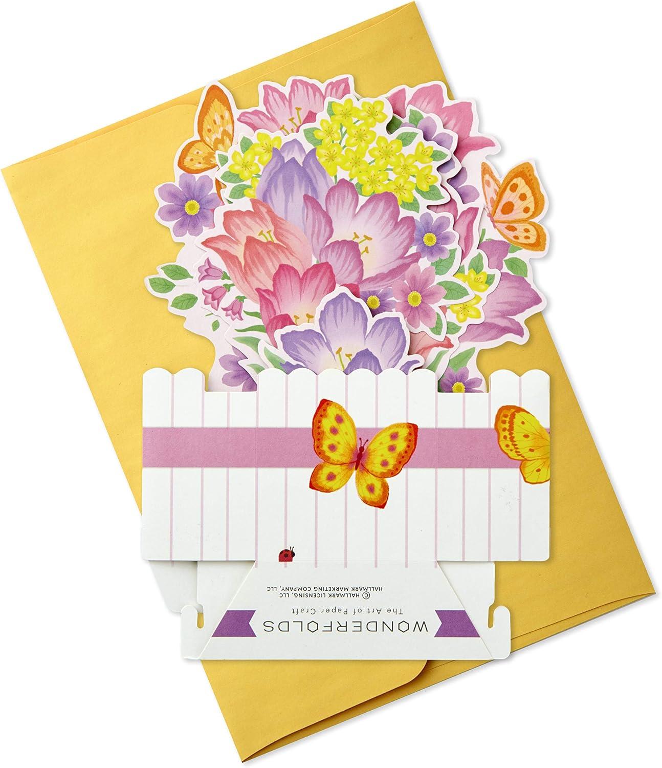 imageHallmark Pop Up Easter Card Displayable Bouquet of Flowers