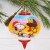 Hallmark Peanuts Ne’Qwa Art Snoopy and Woodstock Christmas Ornament, Hand-Painted Glass