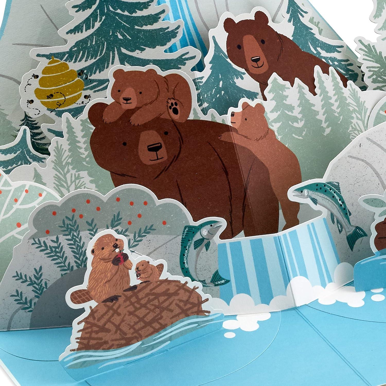 imageHallmark Pop Up Fathers Day Card for Dad Grandpa Husband Papa Bear