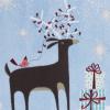 Hallmark Christmas Card for Son (Cardinal)(Deer with Lights and Bird)
