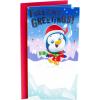 Hallmark Pop Up Funny Christmas Gift Card Holder or Money Holder Card (Naughty List) (5XXH2003)(Pop Out Inside Penguin)