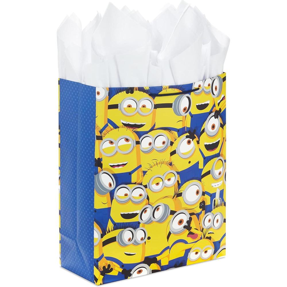 imageHallmark 15quot Extra Large Gift Bag with Tissue Paper Minions for Kids Birthdays ChristmasMinions