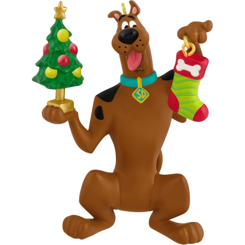 imageHallmark Keepsake Christmas Ornament 2025 ScoobyDoo Festive Scooby Cartoon GiftsScoobyDoo Decorating Dog