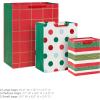 Hallmark 11″ Large Red Gift Bag Bundle (Pack of 3) for Birthdays, Graduations, Mother’s Day, Father’s Day, Baby Showers(Plaid  Polka Dots  Stripes)