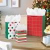 Hallmark 11″ Large Red Gift Bag Bundle (Pack of 3) for Birthdays, Graduations, Mother’s Day, Father’s Day, Baby Showers(Plaid  Polka Dots  Stripes)