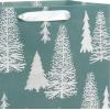 Hallmark 13″ Large Winter Gift Bag Assortment (3 Bags: Gold Snowflakes, Navy Plaid, Sage Green Trees)(Navy  Sage Green)