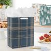 Hallmark 13″ Large Winter Gift Bag Assortment (3 Bags: Gold Snowflakes, Navy Plaid, Sage Green Trees)(Navy  Sage Green)