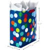 Hallmark 13″ Large and 15″ Extra Large Gift Bags Assortment with Tissue Paper (Pack of 3: Celebrate, Rainbow Stripes, Polka Dots) for Christmas, Birthdays, Father’s Day, Graduations or Any Occasion(3 Count (Pack of 1))