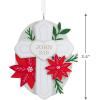 Hallmark Dayspring Cross with Poinsettias Religious Christmas Ornament(Cross)
