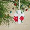 Hallmark Dayspring Cross with Poinsettias Religious Christmas Ornament(Cross)