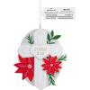 Hallmark Dayspring Cross with Poinsettias Religious Christmas Ornament(Cross)