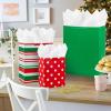 Hallmark Red Gift Bags in Assorted Sizes (Pack of 6: 2 Medium 9″, 2 Large 11″, 2 Extra Large 14″) for Christmas, Birthdays, Graduations, Father’s Day, Baby Showers, Bridal Showers, Weddings(Red  Green  Stripes  Polka Dots)