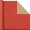 Hallmark Red and Navy Blue Kraft Wrapping Paper Rolls (2 Rolls: 160 Sq. Ft. Total) for Birthdays, Anniversary, Christmas, Valentine’s Day, Any Occasion(Red and Navy)