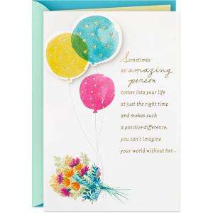 Hallmark Signature Birthday Card (Delivery)(Balloons and Flowers)