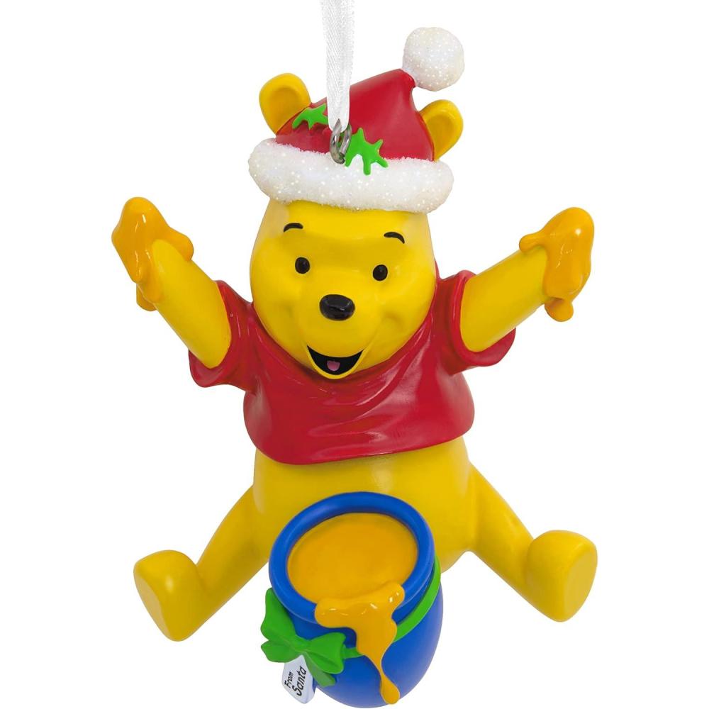 imageHallmark Disney Santa Winnie The Pooh with Honey Pot Christmas OrnamentSanta Winnie the Pooh