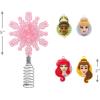 Hallmark Disney Princess Mini Christmas Tree Topper and Ornaments, Set of 5, Gifts for Disney Fans