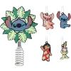 Hallmark Disney Lilo & Stitch Mini Christmas Tree Topper and Ornaments, Set of 5, Gifts for Disney Fans
