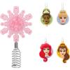 Hallmark Disney Princess Mini Christmas Tree Topper and Ornaments, Set of 5, Gifts for Disney Fans