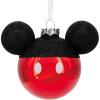 Hallmark Disney Stitch Santa Hat Blown Glass Christmas Ornament(Mickey Mouse Head)