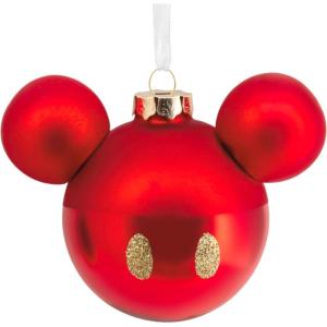 Hallmark Disney Mickey Mouse Ears Icon Christmas Ornament, Glass, Gifts for Disney Fans