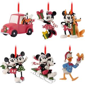 Hallmark Disney Mickey Mouse and Friends Christmas Ornaments, Set of 6