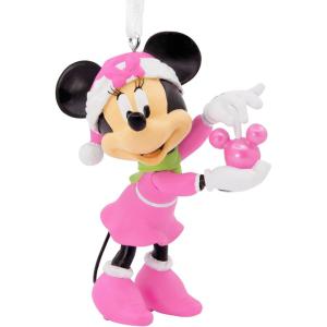 Hallmark Disney Minnie Mouse on Snow Tube Christmas Ornament(Minnie Holding Ornament)