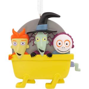 Hallmark Disney Tim Burton’s The Nightmare Before Christmas Jack Skellington Christmas Ornament,Resin, 1.38 x 3.58 x 1.25 inches,(Lock  Shock  and Barrel)