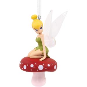 Hallmark Disney Tinker Bell on Mushroom Christmas Ornament(Tinker Bell)