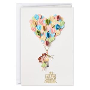 Hallmark Signature Disney/Pixar Up Anniversary Card for Couple (Heart Balloons)